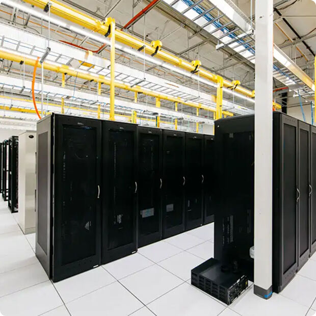 Blue Arctic datacenter floor